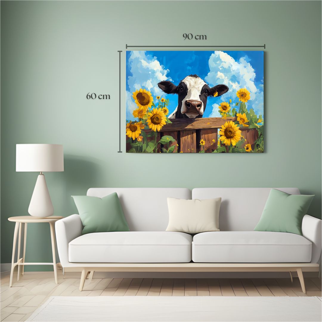 Vaca y Girasoles